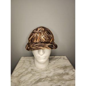 Vintage Richardson 112P Trucker Hat Habitat/Brown Snapback Camo Hunting Cap